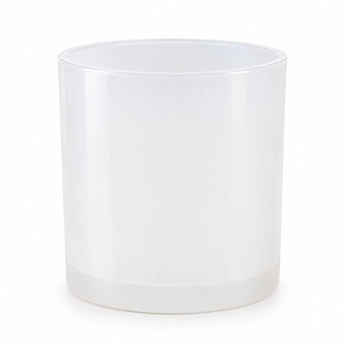 10 oz translucent milky white glass candle jar, straight-sided, for candle making
