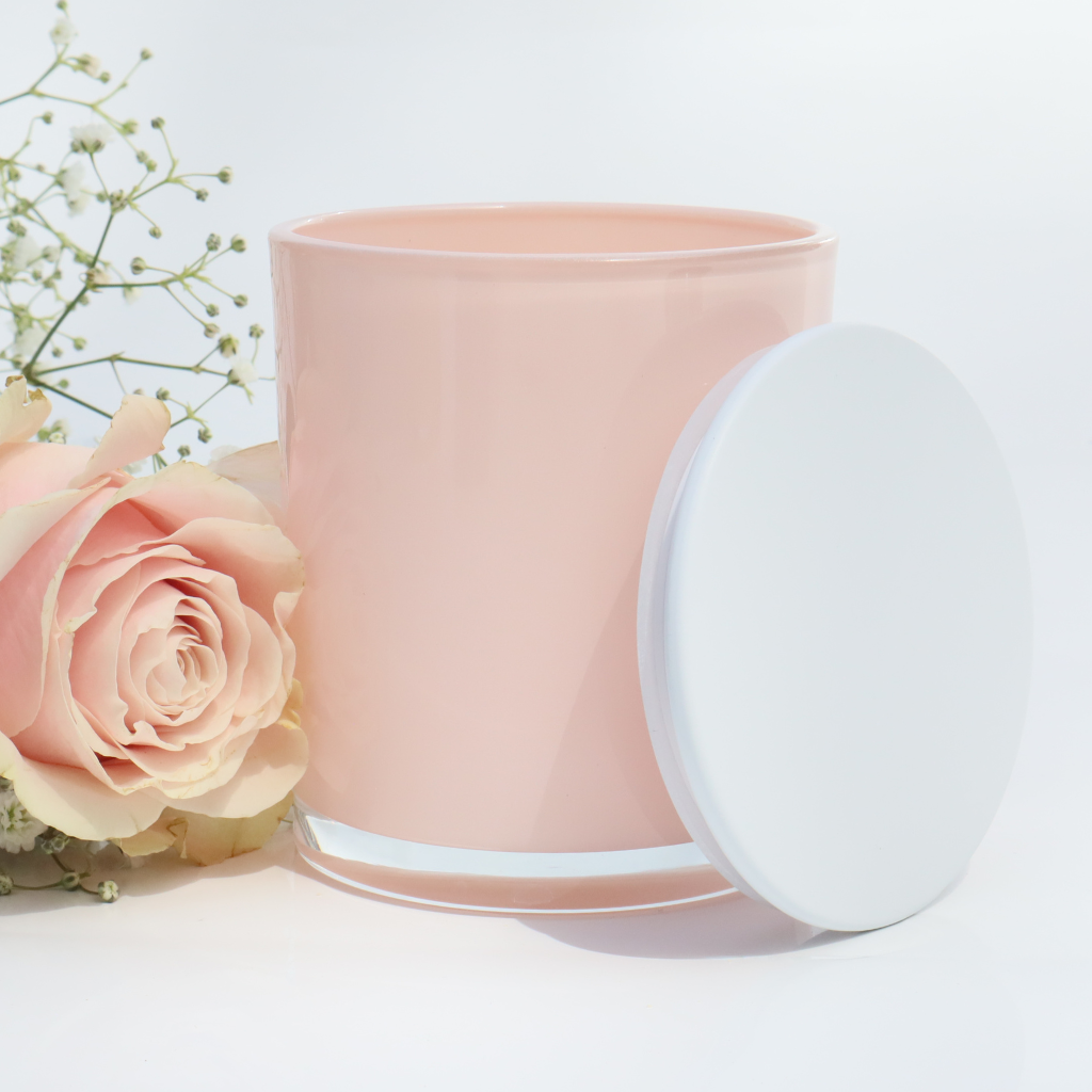 10 oz Gloss Blush Cream Candle Making Jars with Lids