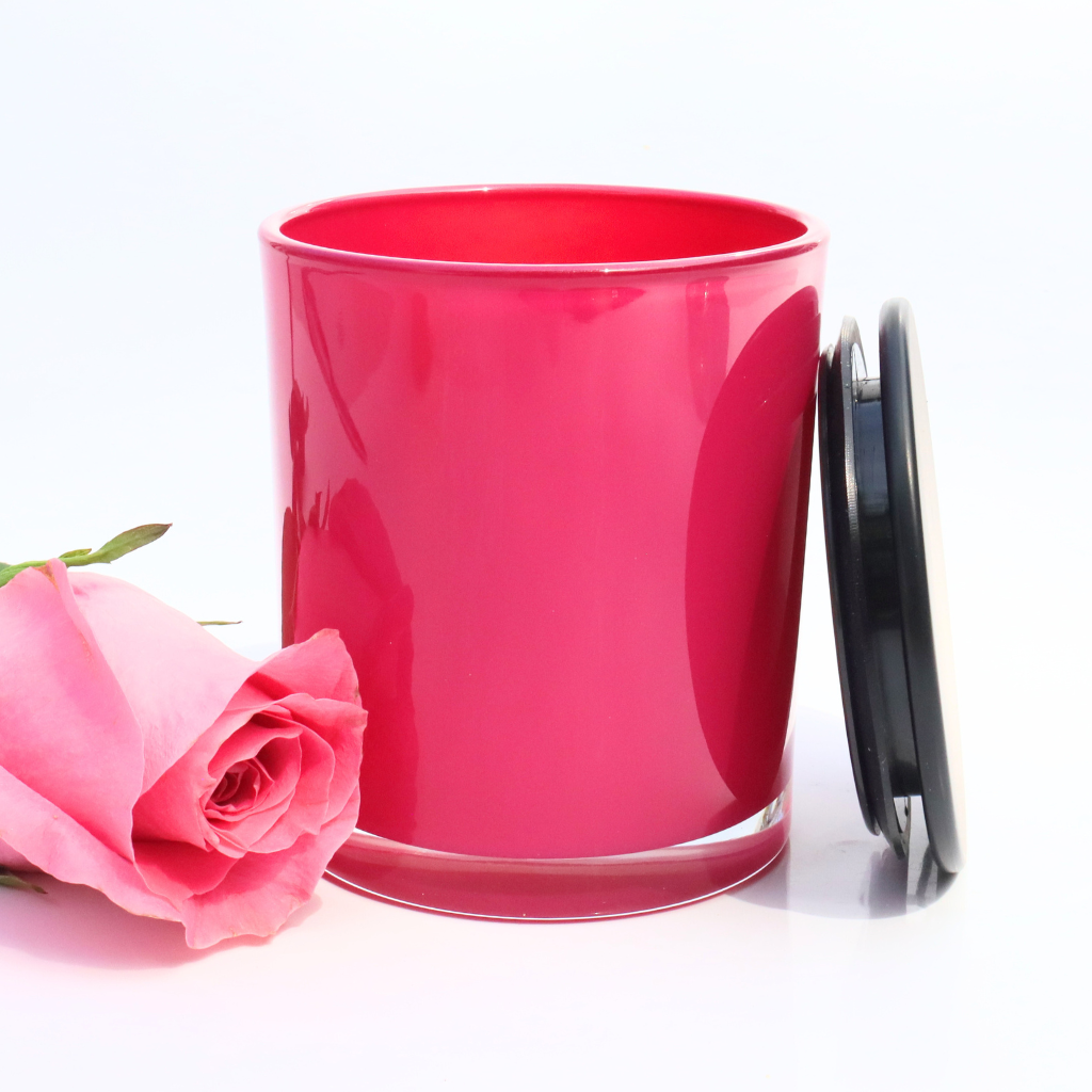 10 oz Magenta Candle Making Jars with Lids