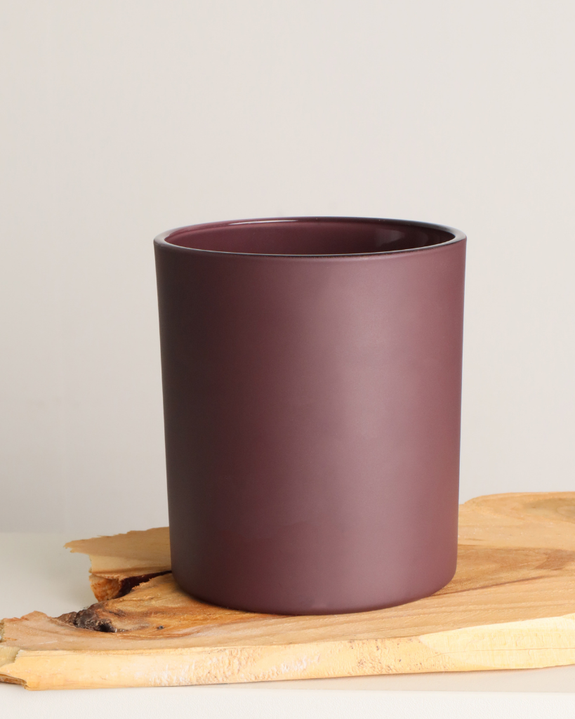 wine red candle jar - LuxyM candle supplier