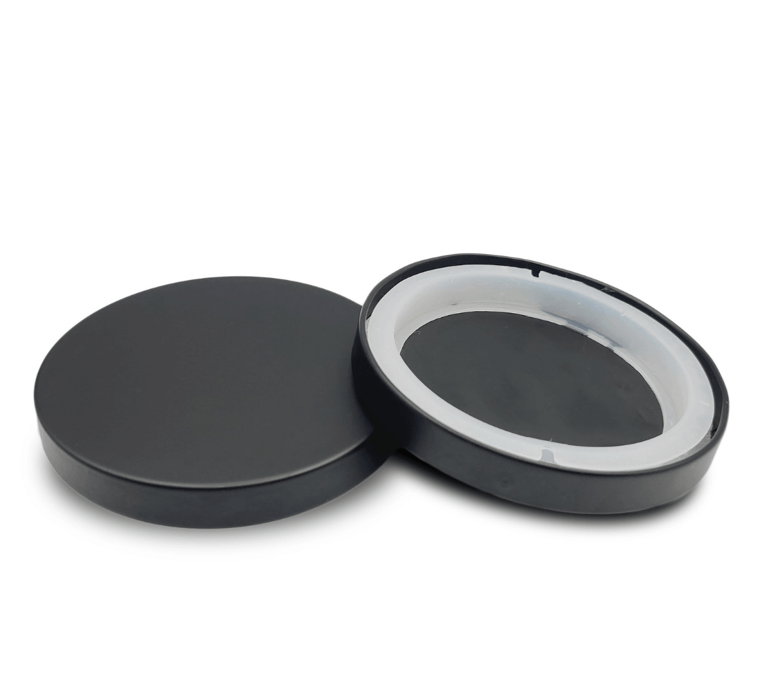 7 oz Black matte candle jars with black matte metal lids - LuxyM Inc candle making supply