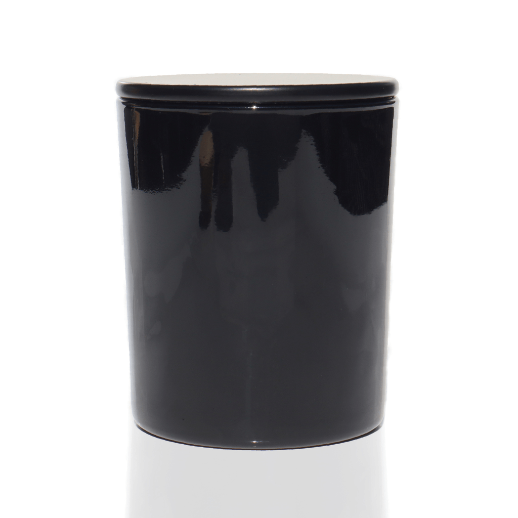 10 oz Exterior Glossy Black Candle Making Jars ( Set of 12 pcs) - LuxyM Candle Supplier