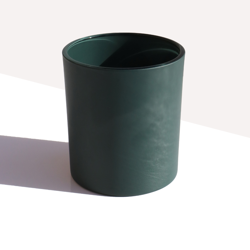 LuxyM - 10 oz Matte Deep Forest Green Candle Making Jars