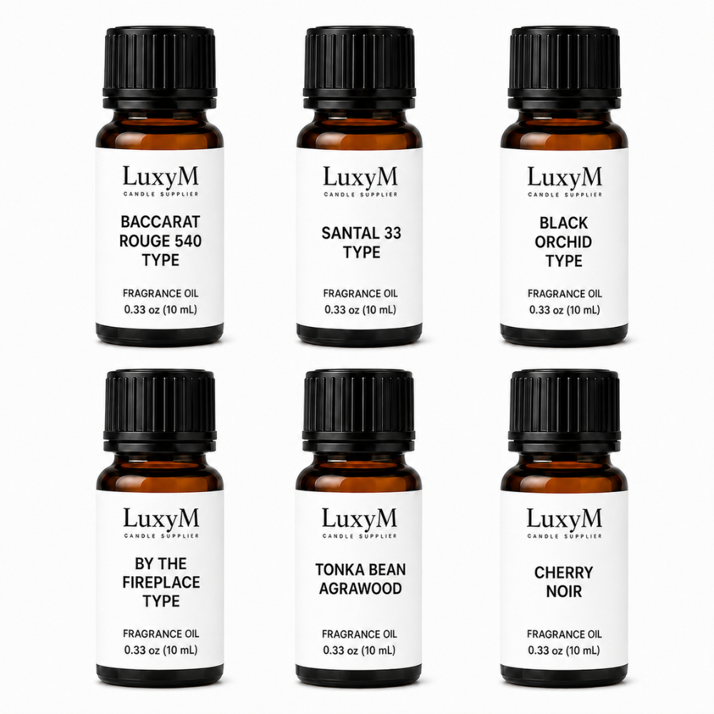 LuxyM Luxury-Inspired Fragrance Oil Sample Pack with six 0.33 oz