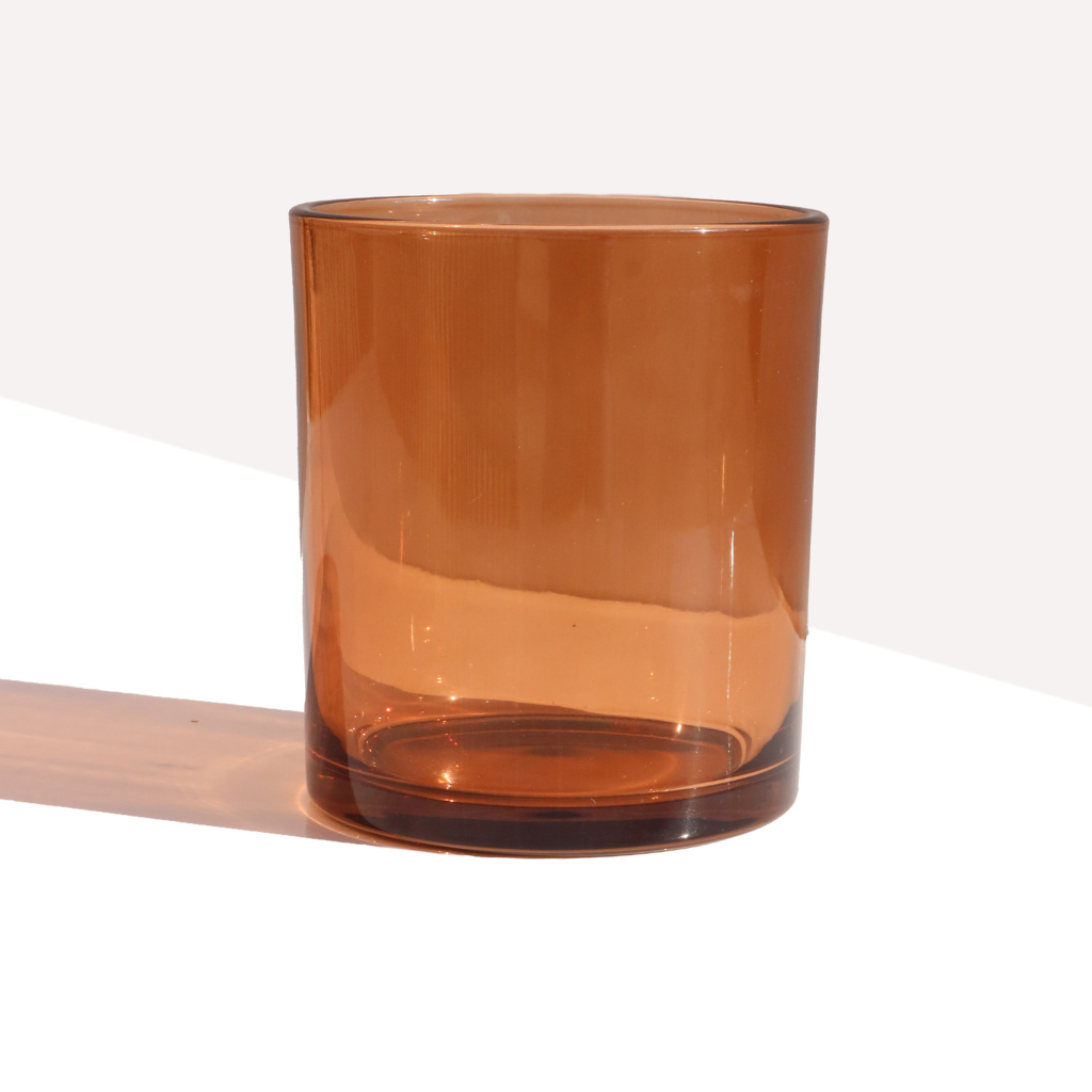 10 oz Amber Candle Making Jars with Lids