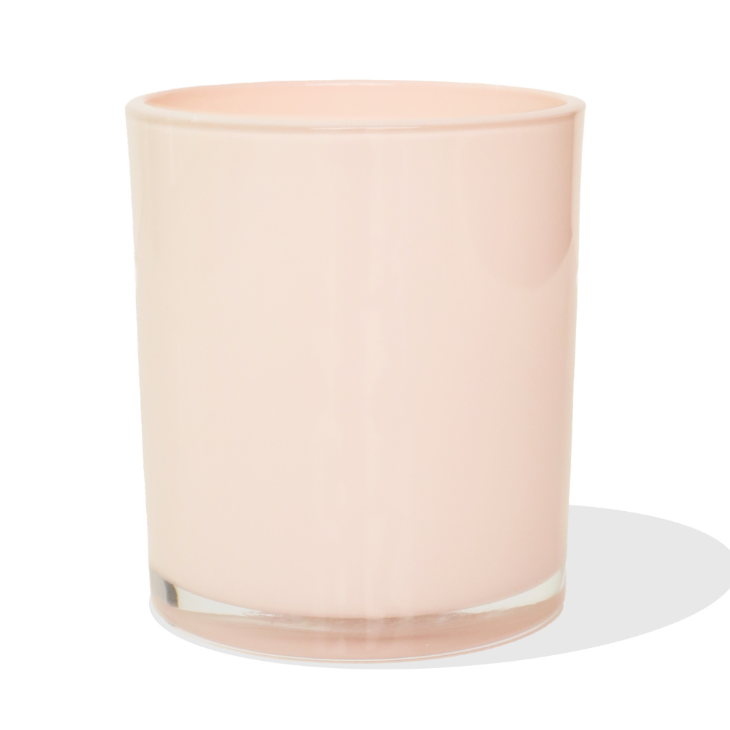 10 oz Gloss Blush Cream Candle Making Jars with Lids - Set of 12 pcs