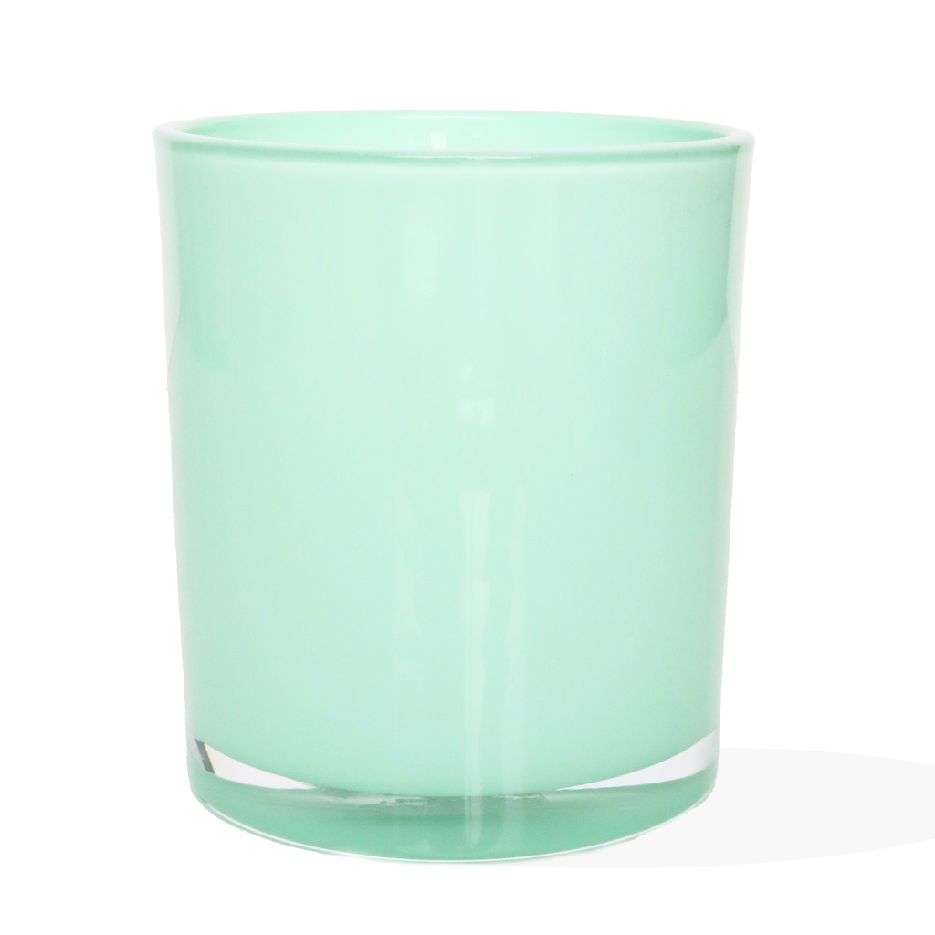 10 oz Soft Mint Green Candle Making Jars with Lids - Set of 12 pcs