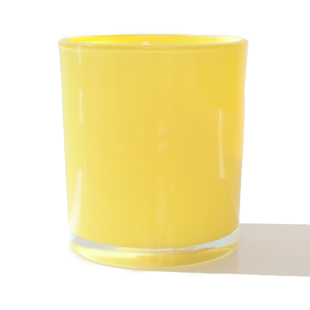 10 oz Sunny Yellow Candle Making Jars with Lids - Set of 12 pcs