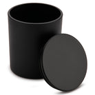 Matte black candle jar with flat black lid for white label candle making by LuxyM