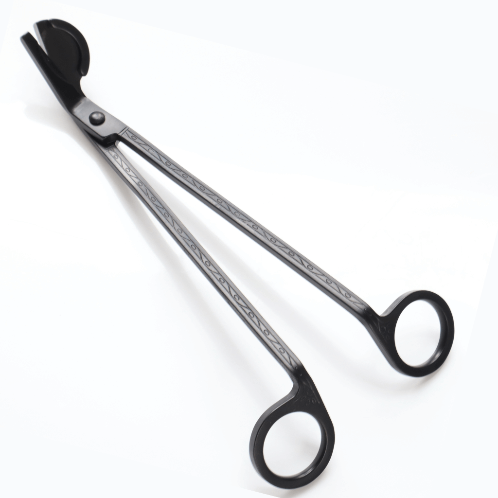 Matte black candle wick trimmer