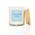 7 oz soy wax private label candle with customizable logo and bamboo lid – perfect for candle brand owners and white label suppliers