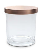 10 oz candle vessels with metal rose gold lids - LuxyM Inc Candle Supplies