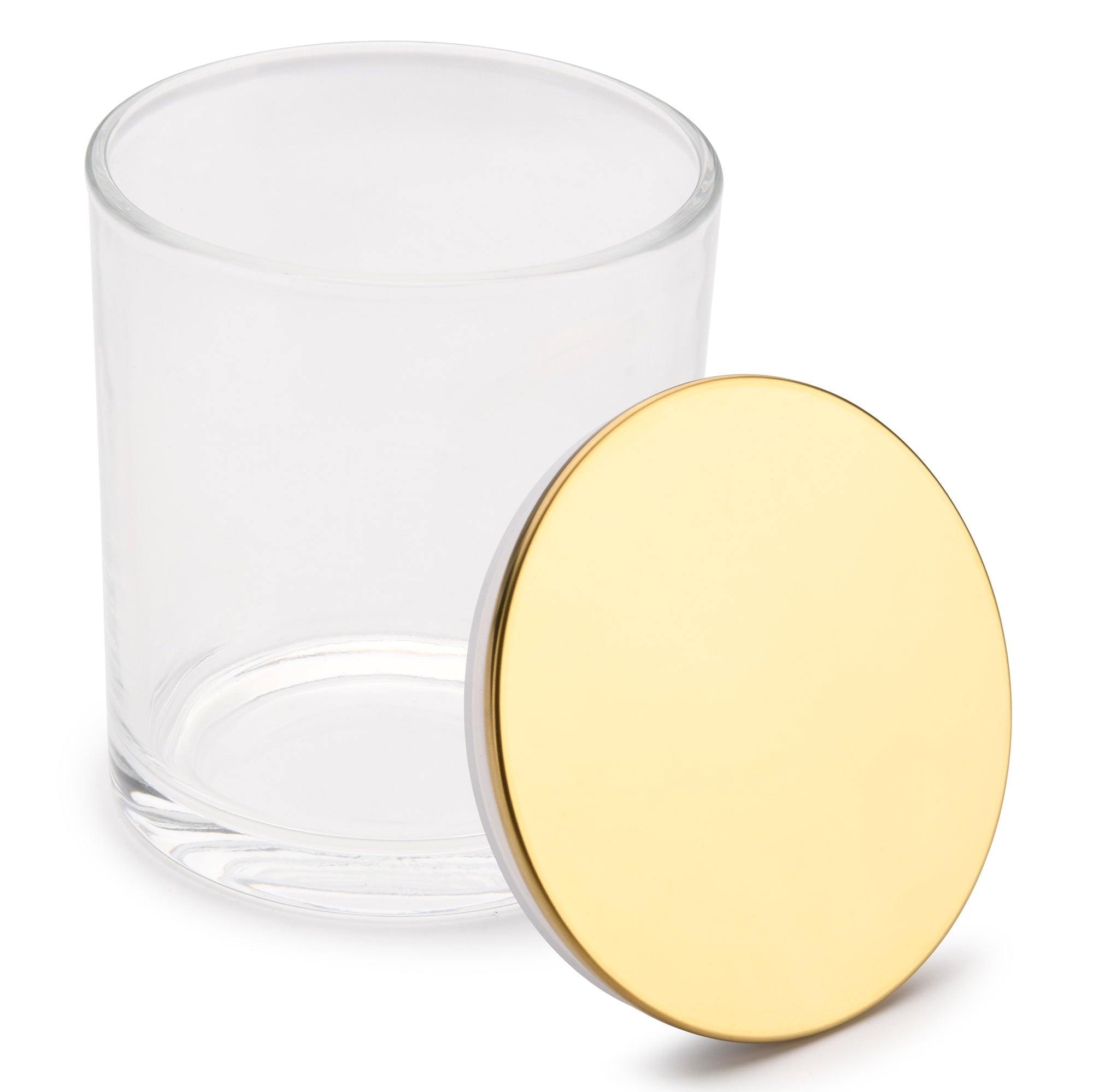 10oz jars with luxury gold lids for candle making - LuxyM candle supplier