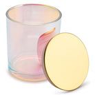 10 oz iridescent prism glass jars - Set of 12 pcs - LuxyM Candle Supplier