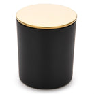 10 oz black matte candle jars with luxury gold lids - LuxyM candle supplier