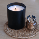 Black matte candle vessels