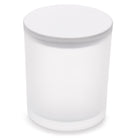 15.5 oz Frosted white candle making jars with Luxury white matte lids- LuxyM candle supplier