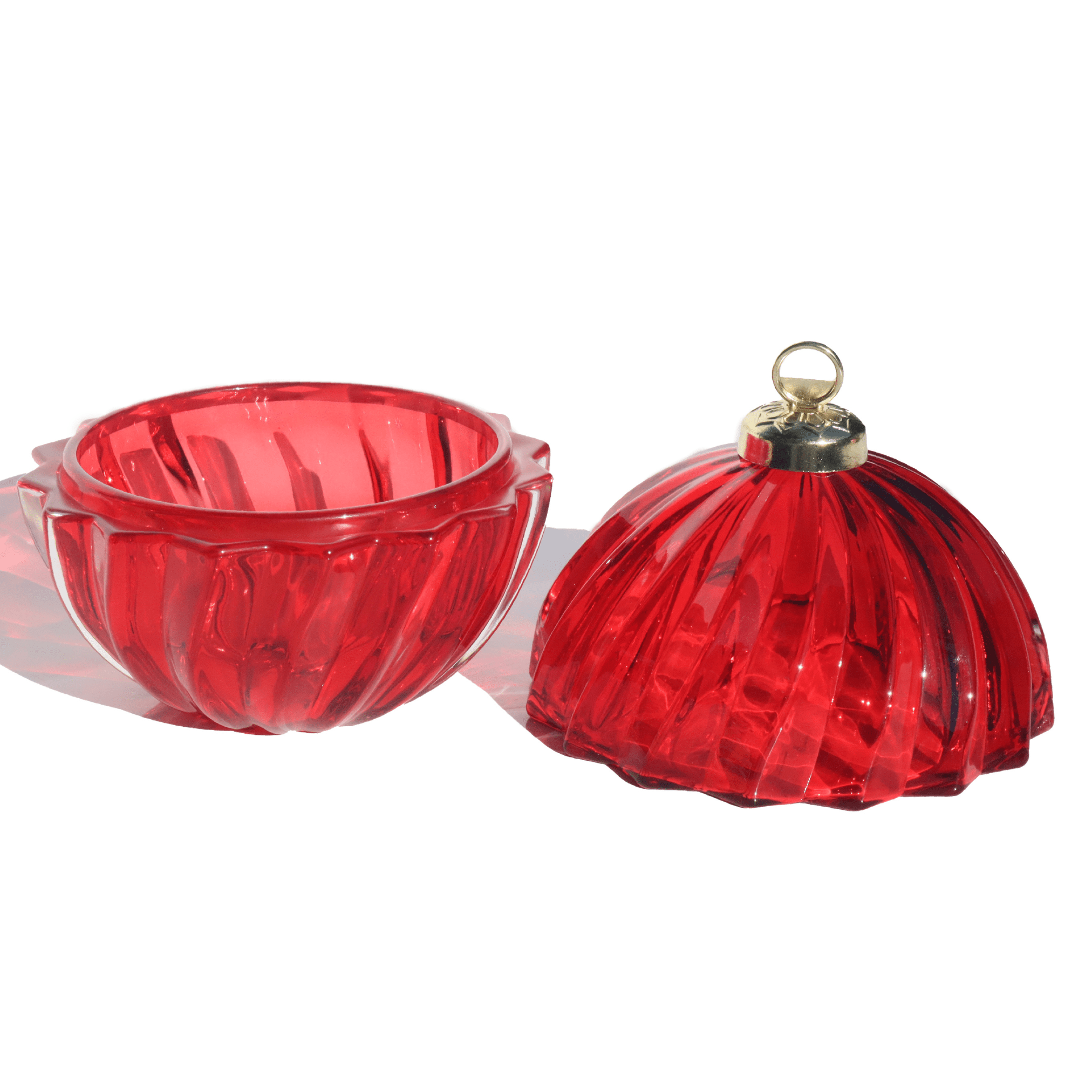  Christmas Ornament Container with Lid for candle making 