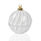 6.7 oz White Christmas Ornament Container with Lid