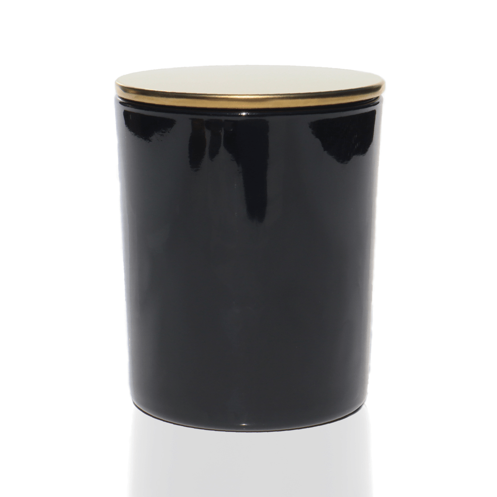 10 oz  Exterior Glossy Black  Candle Making Jars ( Set of 12 pcs) - LuxyM Candle Supplier