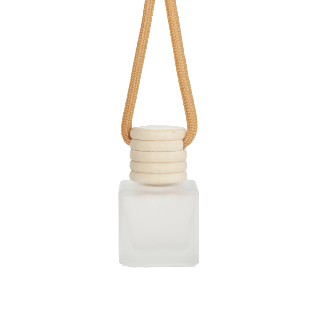 Frosted White Glass Car Hanging Diffuser Bottles