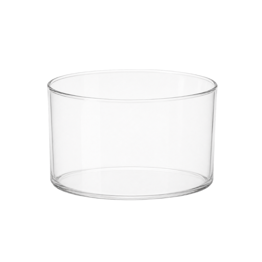 BoroLux petite straight-sided glass candle jar, empty, for candle making