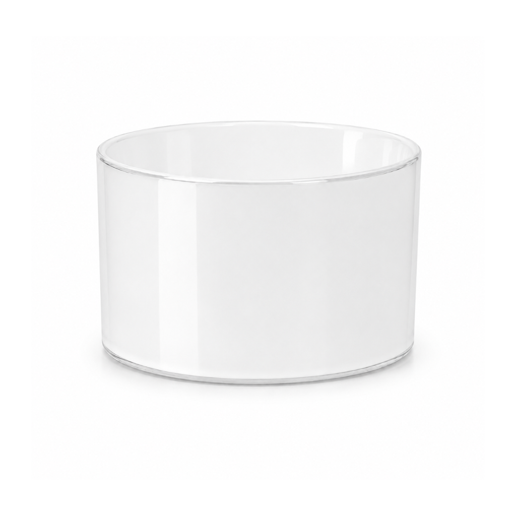 BoroLux Petite Straight-Sided Glass Candle Jars — White Interior