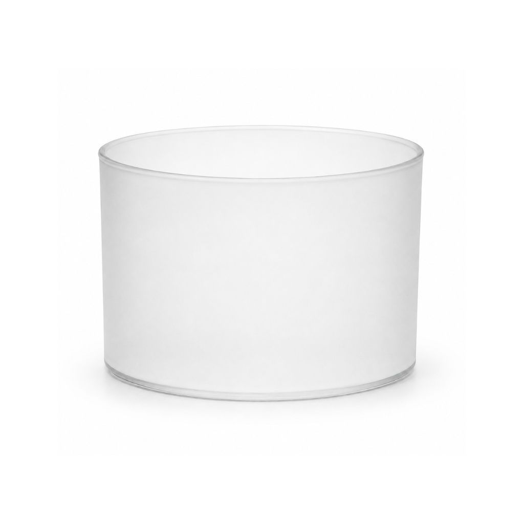 BoroLux Petite Straight-Sided Glass Candle Jars — Frosted White