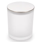 10oz Frosted white jars with Silver luxury lids for candle making - LuxyM candle supplier