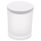 10oz Frosted white jars with white matte luxury lids for candle making - LuxyM candle supplier