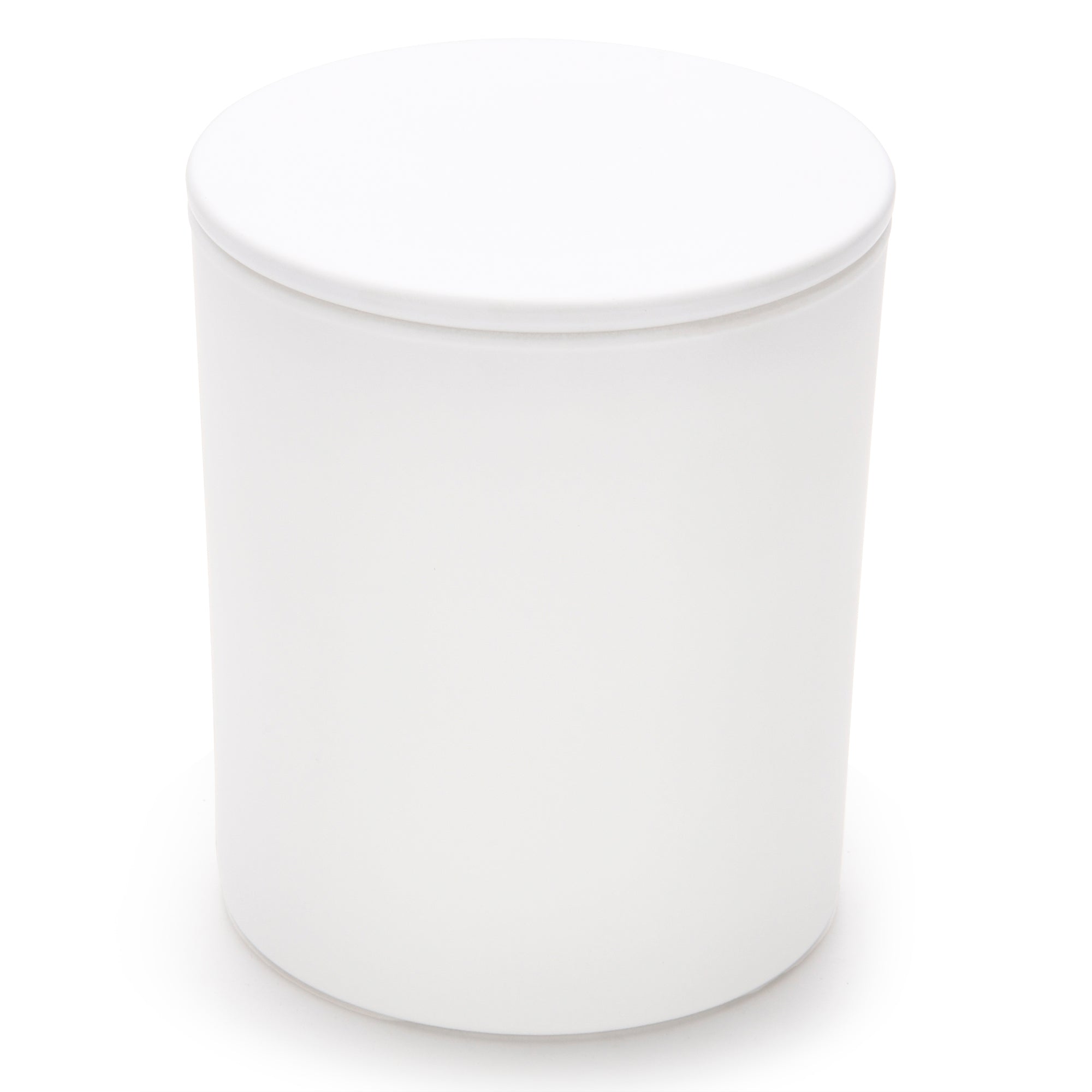 10 oz white matte candle making jars with luxury white matte lids - LuxyM candle supplier