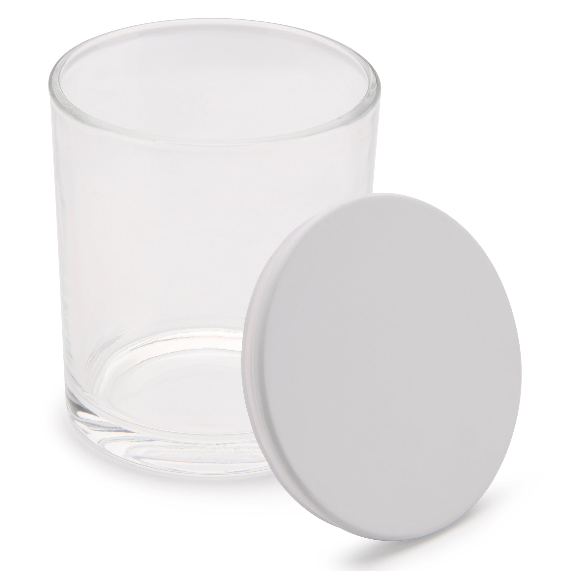 10oz jars with luxury white matte lids for candle making - LuxyM candle supplier