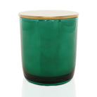 Green Glass Candle Making Jars with Gold lids