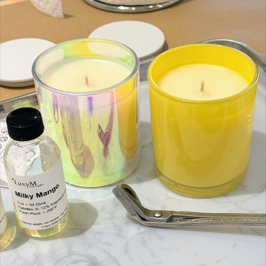 Private candle training Toronto making professional candles in studio