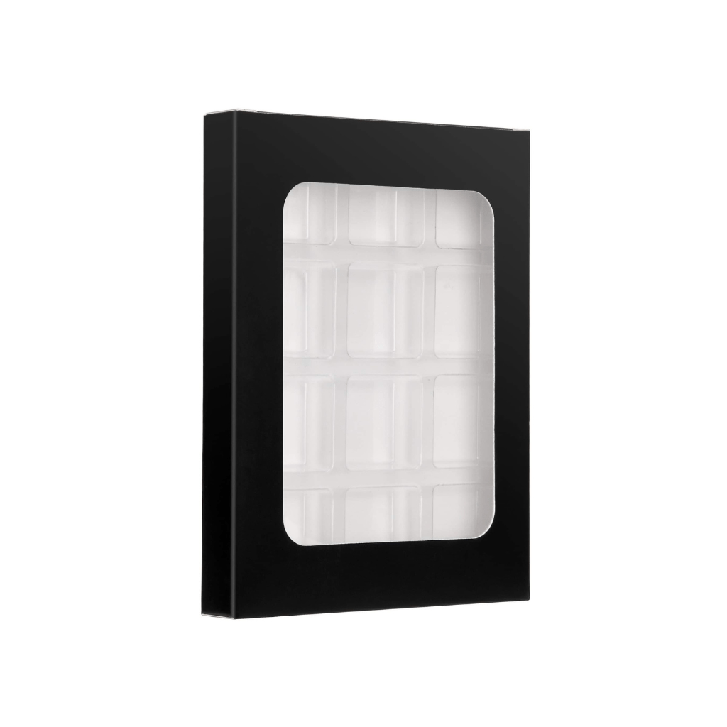 Black Kraft box with inner tray for wax melts - LuxyM Candle Supplier