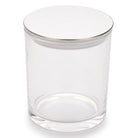 Clear 7 oz glass candle jar with silver  lid for Wholesale candles candle making