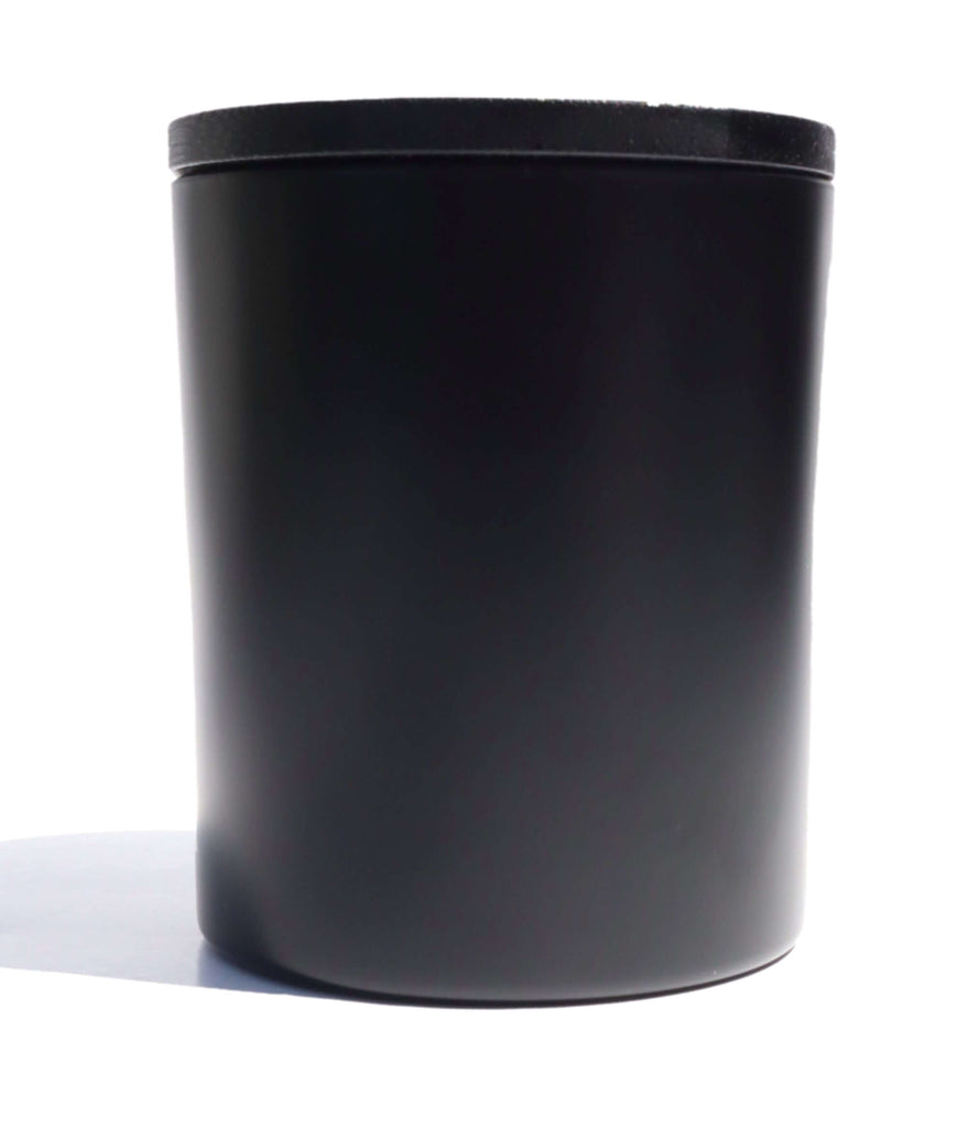 16 oz Black matte candle jars with lids