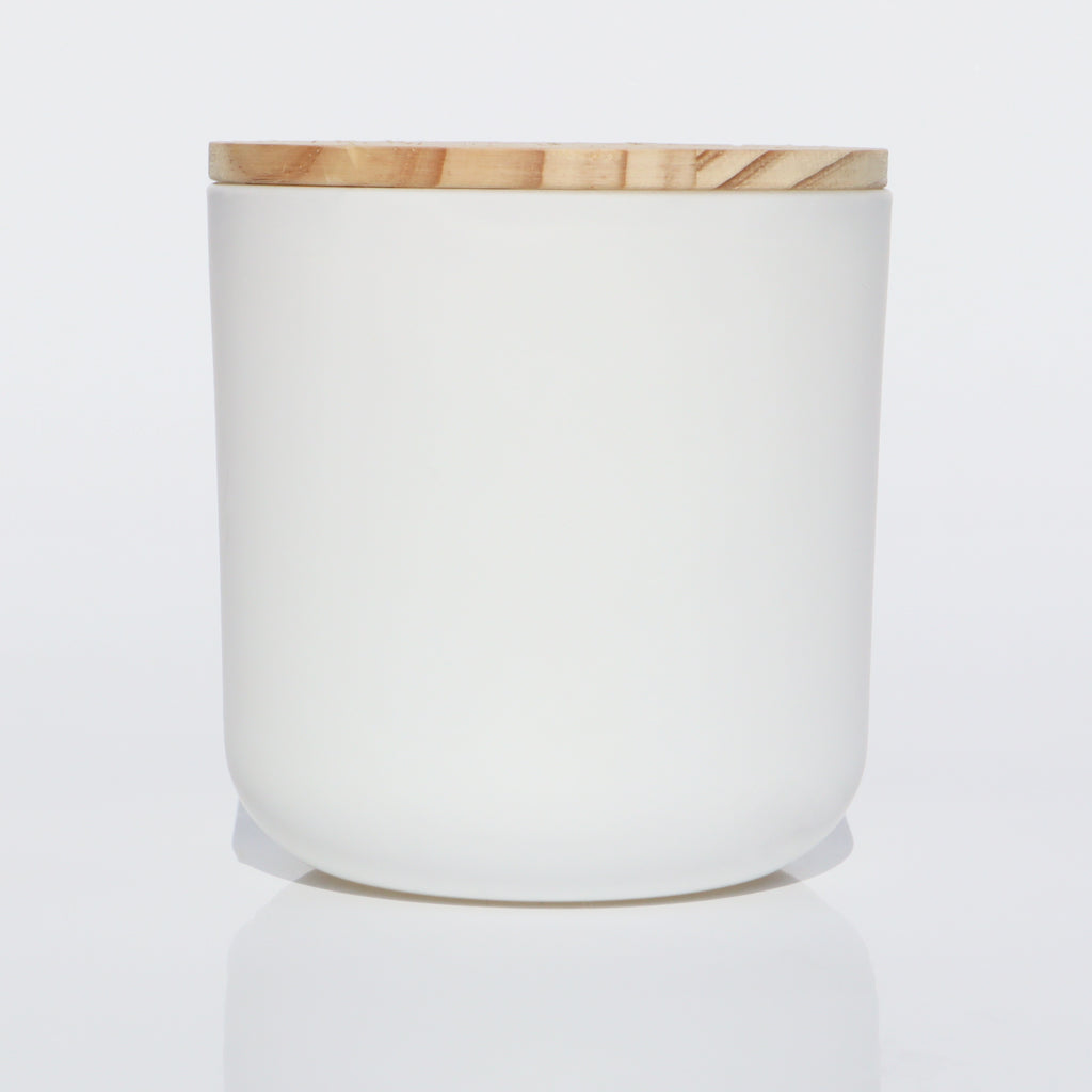 White matte candle jars-LuxyM